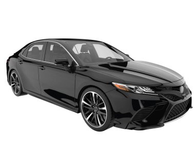 Modern car isolated on white background. 3d rendering - illustration