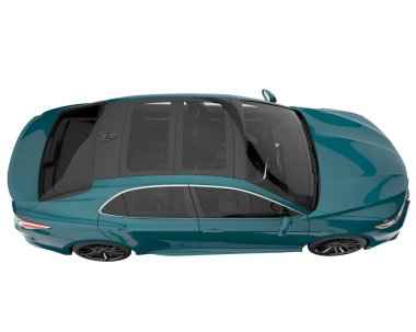 Modern car isolated on white background. 3d rendering - illustration