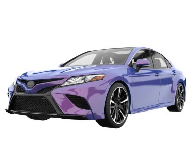 Modern car isolated on white background. 3d rendering - illustration