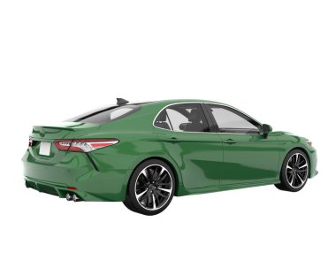 Modern car isolated on white background. 3d rendering - illustration