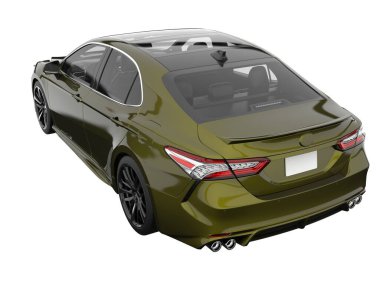 Modern car isolated on white background. 3d rendering - illustration