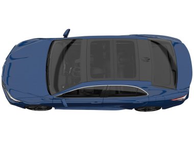 Modern car isolated on white background. 3d rendering - illustration