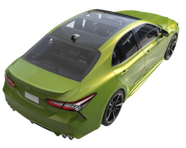 Modern car isolated on white background. 3d rendering - illustration