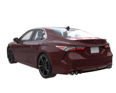 Modern car isolated on white background. 3d rendering - illustration