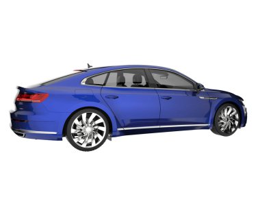 Modern car isolated on white background. 3d rendering - illustration