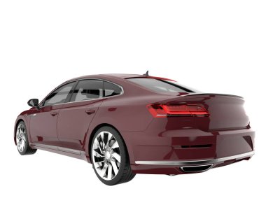 Modern car isolated on white background. 3d rendering - illustration
