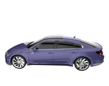 Modern car isolated on white background. 3d rendering - illustration