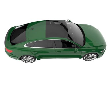 Modern car isolated on white background. 3d rendering - illustration