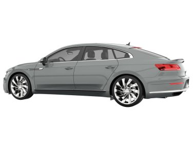 Modern car isolated on white background. 3d rendering - illustration