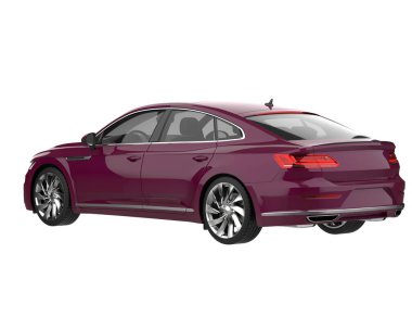 Modern car isolated on white background. 3d rendering - illustration