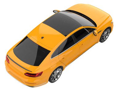 Modern car isolated on white background. 3d rendering - illustration