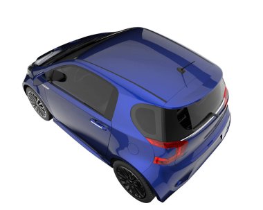 Modern car isolated on white background. 3d rendering - illustration