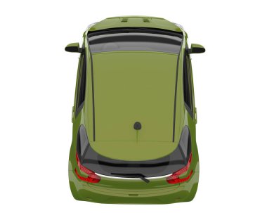 Modern car isolated on white background. 3d rendering - illustration