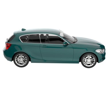 Modern car isolated on white background. 3d rendering - illustration