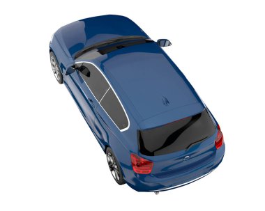 Modern car isolated on white background. 3d rendering - illustration