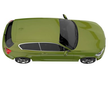Modern car isolated on white background. 3d rendering - illustration