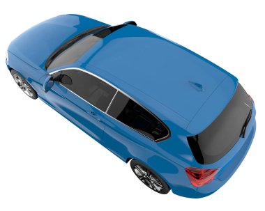 Modern car isolated on white background. 3d rendering - illustration