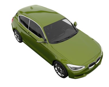 Modern car isolated on white background. 3d rendering - illustration