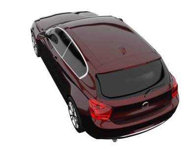 Modern car isolated on white background. 3d rendering - illustration