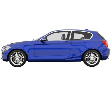 Modern car isolated on white background. 3d rendering - illustration