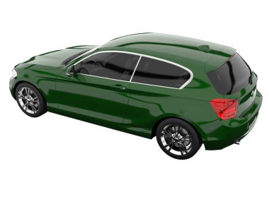 Modern car isolated on white background. 3d rendering - illustration