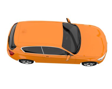 Modern car isolated on white background. 3d rendering - illustration