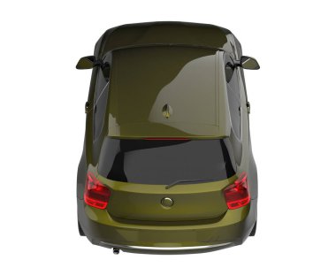 Modern car isolated on white background. 3d rendering - illustration