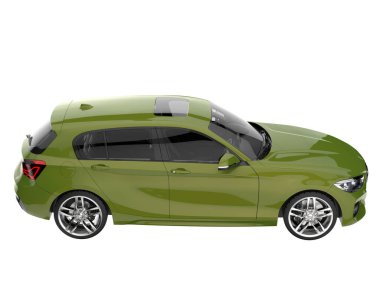 Modern car isolated on white background. 3d rendering - illustration