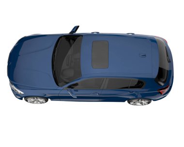 Modern car isolated on white background. 3d rendering - illustration