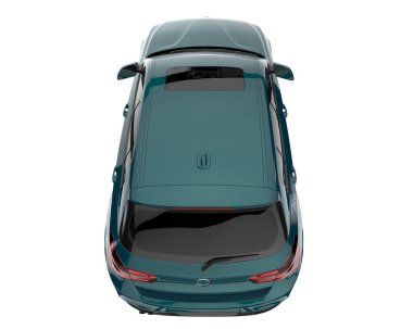 Modern car isolated on white background. 3d rendering - illustration