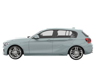 Modern car isolated on white background. 3d rendering - illustration