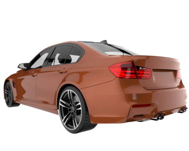 Modern car isolated on white background. 3d rendering - illustration
