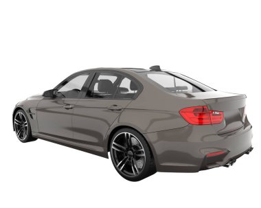 Modern car isolated on white background. 3d rendering - illustration