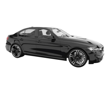 Modern car isolated on white background. 3d rendering - illustration