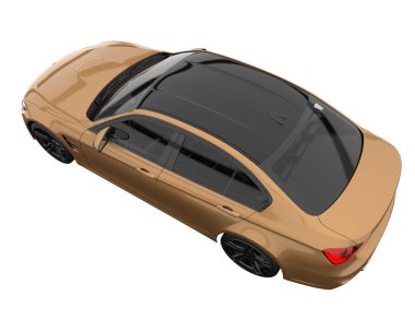 Modern car isolated on white background. 3d rendering - illustration