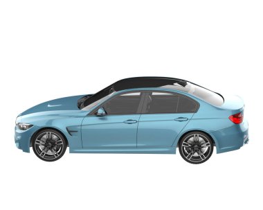 Modern car isolated on white background. 3d rendering - illustration