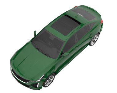 Modern car isolated on white background. 3d rendering - illustration