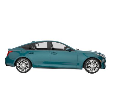 Modern car isolated on white background. 3d rendering - illustration