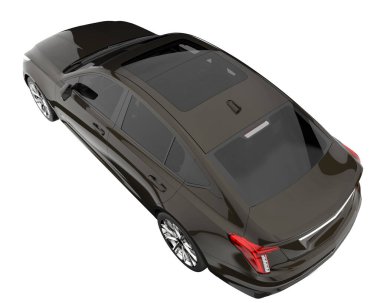 Modern car isolated on white background. 3d rendering - illustration
