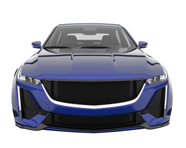 Modern car isolated on white background. 3d rendering - illustration