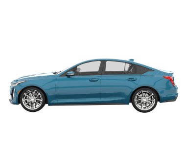 Modern car isolated on white background. 3d rendering - illustration