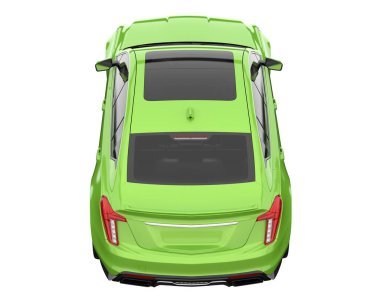 Modern car isolated on white background. 3d rendering - illustration