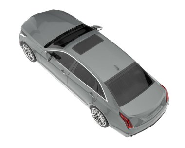 Modern car isolated on white background. 3d rendering - illustration