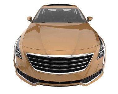 Modern car isolated on white background. 3d rendering - illustration