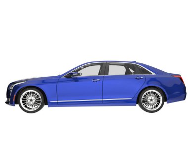 Modern car isolated on white background. 3d rendering - illustration