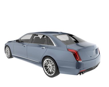 Modern car isolated on white background. 3d rendering - illustration