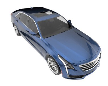 Modern car isolated on white background. 3d rendering - illustration
