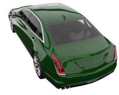 Modern car isolated on white background. 3d rendering - illustration