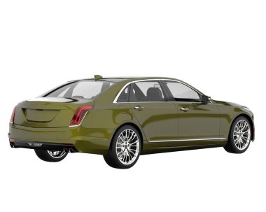 Modern car isolated on white background. 3d rendering - illustration