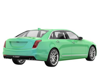 Modern car isolated on white background. 3d rendering - illustration